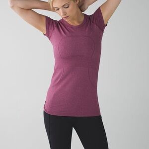 Lululemon Swiftly Tech Short Sleeve Crew | Heathered Dashing Purple | Size 4